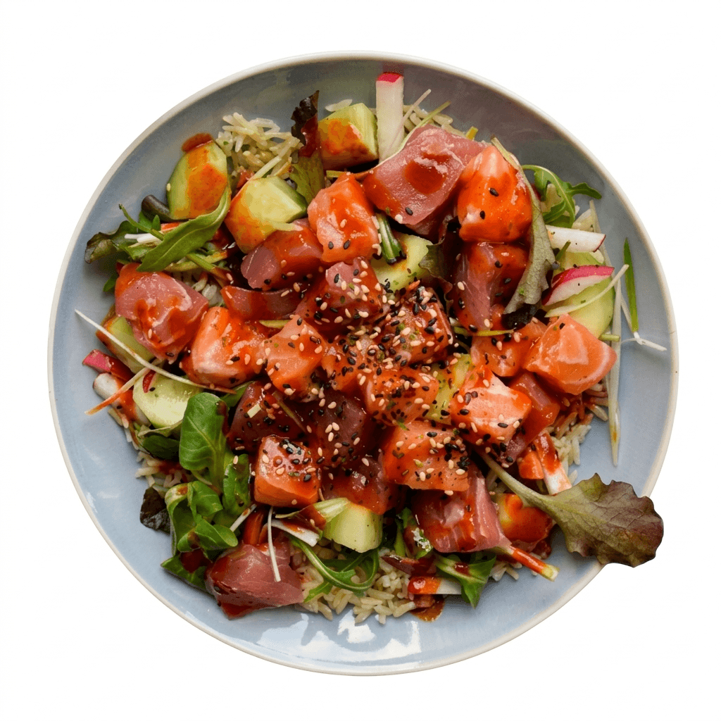 ENSALADA DE SALMON CON PICANTE · 연어 무침